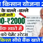 PM Kisan 22vi Kist Latest Update 2026