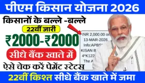 PM Kisan 22vi Kist Latest Update 2026